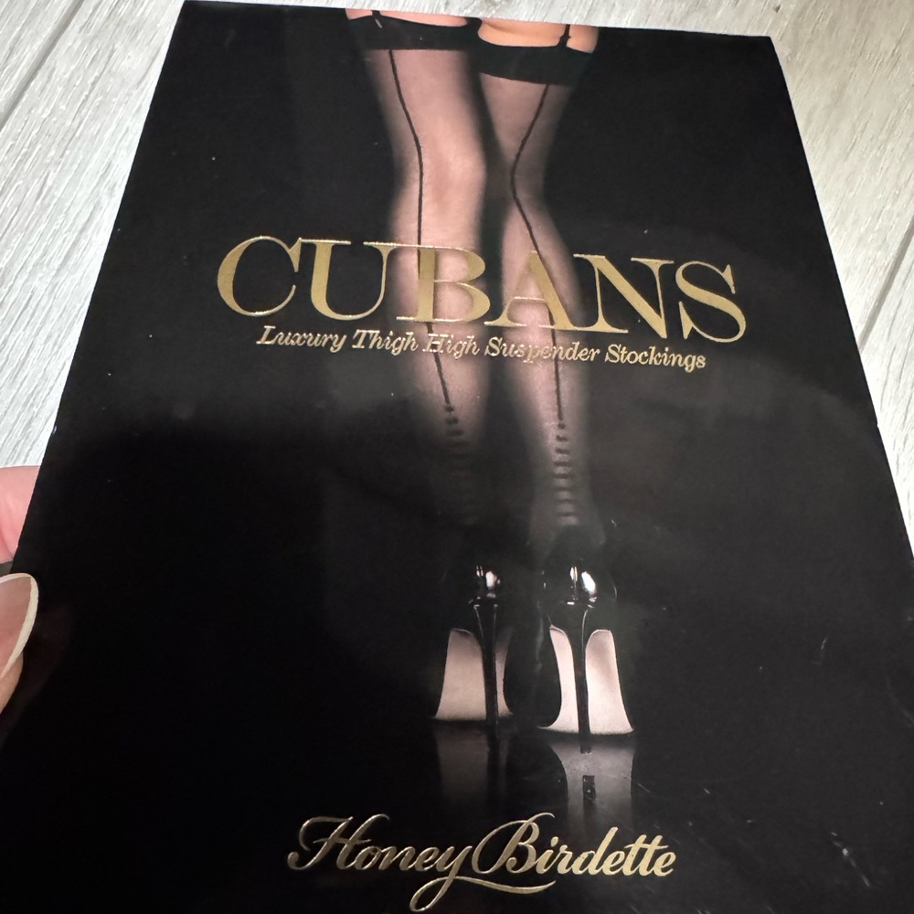 Honey Birdette Black Stockings